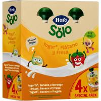 Bolsita de yogur-plátano-fresa HERO pack 4x100 g Bolsita de yogur-plátano-fresa HERO pack 4x100 g