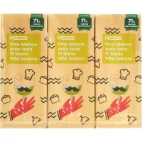 Vino de mesa blanco mini brick EROSKI, pack 3x187 ml