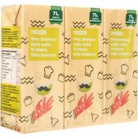 Vino de mesa blanco mini brick EROSKI, pack 3x187 ml