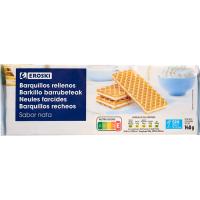 Barquillo de nata sin palma EROSKI, paquete 140 g Barquillo de nata sin palma EROSKI, paquete 140 g