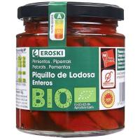 Pimiento de piquillo extra D.O. Lodosa EROSKI BIO, frasco 205 g