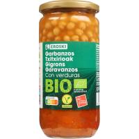 Garbanzos con verdura EROSKI BIO/ECO, frasco 700 g Garbanzos con verdura EROSKI BIO/ECO, frasco 700 g