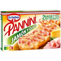 Panninis de jamón-queso DR. OETKER, pack 2x125 g Panninis de jamón-queso DR. OETKER, pack 2x125 g