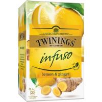 Infusión lemon&ginger TWININGS, caja 20 sobres Infusión lemon&ginger TWININGS, caja 20 sobres