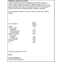 Galetes de segó de civada SANTIVERI,paquet 270 g