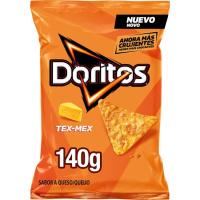Nachos de maíz sabor a queso DORITOS Tex Mex, bolsa 140 g Nachos de maíz sabor a queso DORITOS Tex Mex, bolsa 140 g