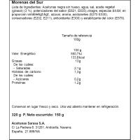 Olives brunes del Sud sense os en oli MARIETA, llauna 150 g
