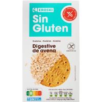Galleta Digestive de avena sin gluten EROSKI, caja 160 g Galleta Digestive de avena sin gluten EROSKI, caja 160 g