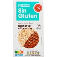Galleta Digestive de avena-choco sin gluten EROSKI, caja 165 g Galleta Digestive de avena-choco sin gluten EROSKI, caja 165 g