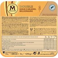 Bombón doble Gold Billionaire MAGNUM, pack 3x85 ml