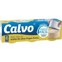 Atún claro en aceite de oliva virgen extra CALVO, pack 3x65 g Atún claro en aceite de oliva virgen extra CALVO, pack 3x65 g