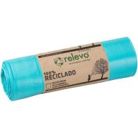 Bolsa de basura 100% recicable 20 l. RELEVO, paquete 15 uds