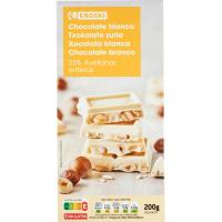 Xocolata blanca amb avellanes senceres EROSKI, tauleta 200 g Xocolata blanca amb avellanes senceres EROSKI, tauleta 200 g
