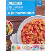 Pollastre a l'hortolana EROSKI, safata 250 g Pollastre a l'hortolana EROSKI, safata 250 g