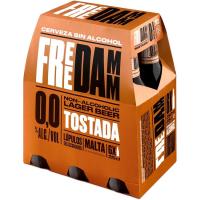 Cerveza tostada FREE DAMM, pack botella 6x25 cl Cerveza tostada FREE DAMM, pack botella 6x25 cl