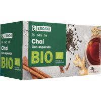 Té chai EROSKI BIO, caja 20 sobres