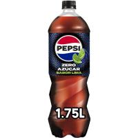 Refresco de cola sin azúcar-lima PEPSI ZERO, botella 1,75 litros Refresco de cola sin azúcar-lima PEPSI ZERO, botella 1,75 litros