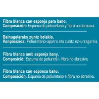 Estropajo para baño con esponja EROSKI, pack 2 uds