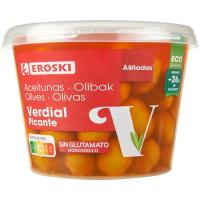 Olives picants EROSKI, cubeta 300 g Olives picants EROSKI, cubeta 300 g