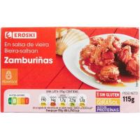 Zamburiña en salsa de vieira EROSKI, lata 115 g Zamburiña en salsa de vieira EROSKI, lata 115 g
