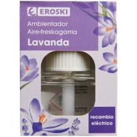Ambientador elèctric lavanda EROSKI, recanvi 1 u. Ambientador elèctric lavanda EROSKI, recanvi 1 u.