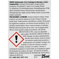 Ambientador elèctric de taronja i cedre EROSKI, recanvi 1 u.