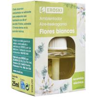 Ambientador elèctric flors blanques EROSKI, recanvi 1 u.