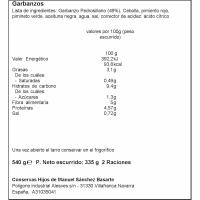 Les teves amanides de cigrons GVTARRA, flascó 335 g