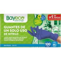 Guante de nitrilo talla M sin polvo BAYECO, caja 100 uds Guante de nitrilo talla M sin polvo BAYECO, caja 100 uds