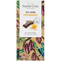 Xocolata 70% cacau amb taronja SIMÓN COLL, tauleta 85 g Xocolata 70% cacau amb taronja SIMÓN COLL, tauleta 85 g