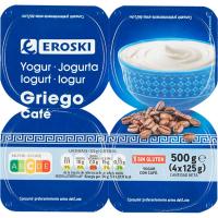 Iogurt grec sabor cafè EROSKI, pack 4x125 g