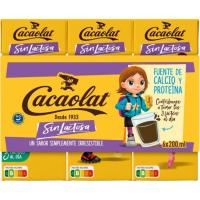 Batut cacau sense lactosa CACAOLAT, brik 6x200 ml