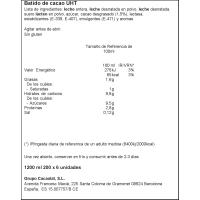 Batut cacau sense lactosa CACAOLAT, brik 6x200 ml