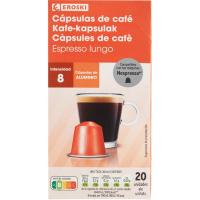 Café expresso lungo compatible Nespresso EROSKI, caja 20 uds Café expresso lungo compatible Nespresso EROSKI, caja 20 uds