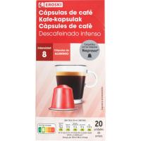Café descafeinado compatible Nespresso EROSKI, caja 20 uds Café descafeinado compatible Nespresso EROSKI, caja 20 uds
