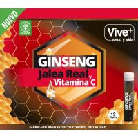 Ginseng, jalea real y vitamina c VIVE+, bote 120 ml Ginseng, jalea real y vitamina c VIVE+, bote 120 ml