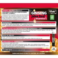 Ginseng, gelea real y vitamina c VIVE+, bot 120 ml