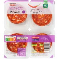 Xoriço extra picant EROSKI BASIC, pack 4x56,25 g