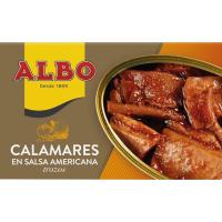 Calamar en trozos en salsa americana ALBO, lata 112 g Calamar en trozos en salsa americana ALBO, lata 112 g