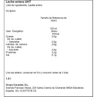 Llet sencera UHT LETONA, brik 1 litre