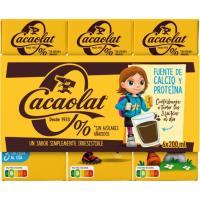 Mini brick de cacau 0% CACAOLAT, pack 6x200 ml Mini brick de cacau 0% CACAOLAT, pack 6x200 ml