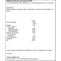 Bebida de avena 0% azúcar YOSOY, brik 1 litro