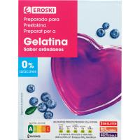 Gelatina de arándanos 0% EROSKI, caja 28 g