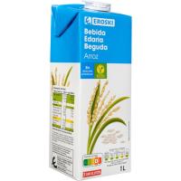 Bebida de arroz EROSKI, brik 1 litro