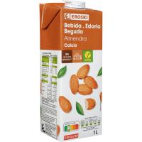 Beguda d`ametlla amb calci EROSKI, brik 1 litre