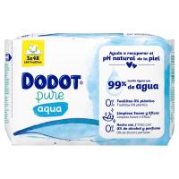 Tovalloleta aqua 0% plastic DODOT, pack 3x48 u