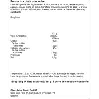 Perro de chocolate con leche pintado SIMÓN COLL, caja 165 g