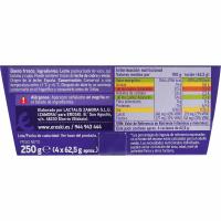 Queso fresco sin lactosa EROSKI, pack 4x62,5 g