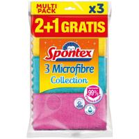 Bayeta microfibra collection SPONTEX, pack 2+1 ud Bayeta microfibra collection SPONTEX, pack 2+1 ud