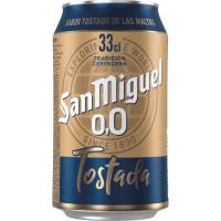 Cerveza tostada 0,0 SAN MIGUEL, lata 33 cl Cerveza tostada 0,0 SAN MIGUEL, lata 33 cl
